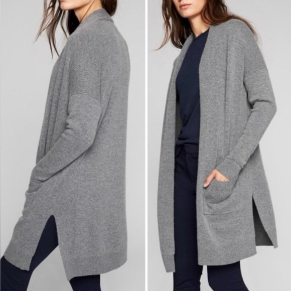 Spirit Wool Cashmere Wrap Cardigan | Athleta | Heather Gray | 2X | NWOT - Picture 5 of 13